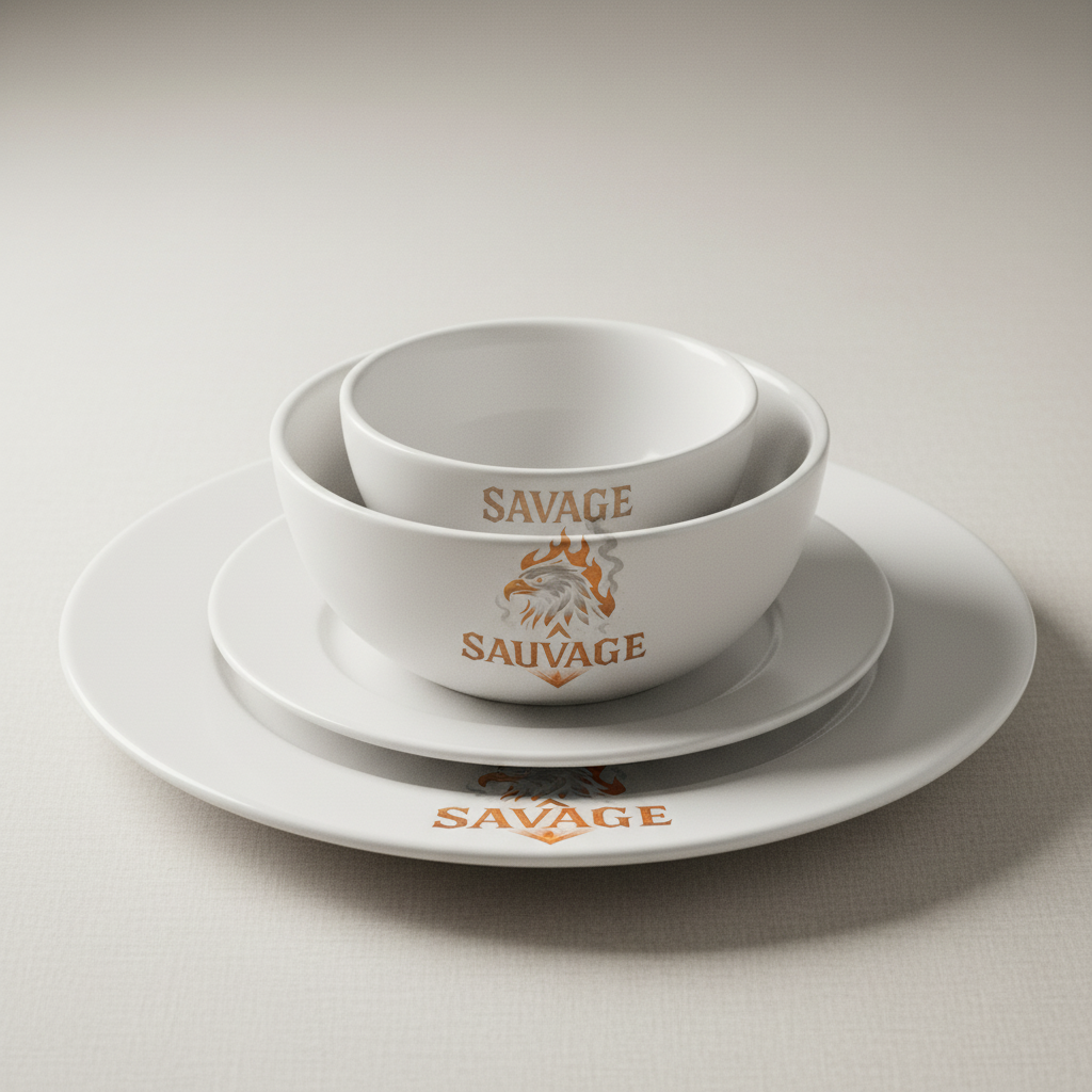 Set d'Assiettes en Céramique