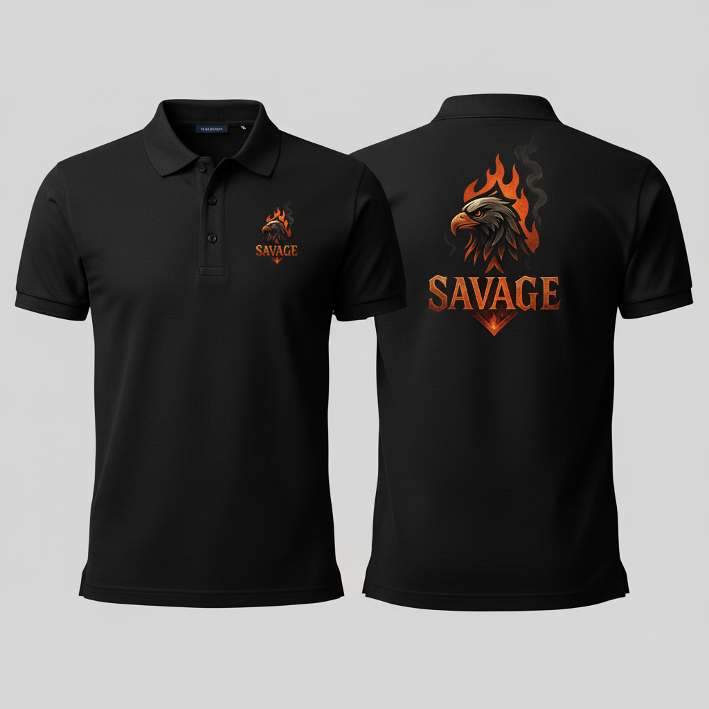 Polo SAVAGE Noir